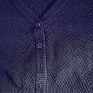 Black cropped cardigan top